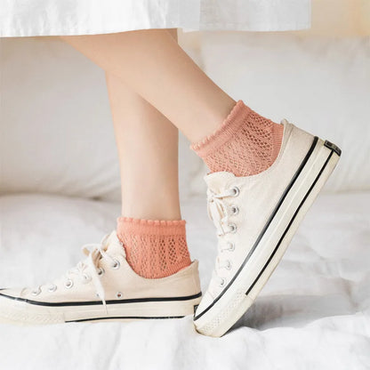 Soft Short Thin Mesh Socks