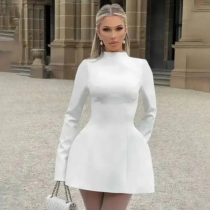 Backless Short Sexy Long Sleeve Mini Dress