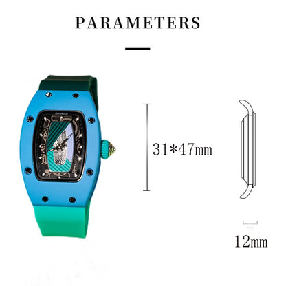 Luxury Silicone Sports Quartz Diamond Wristwatch