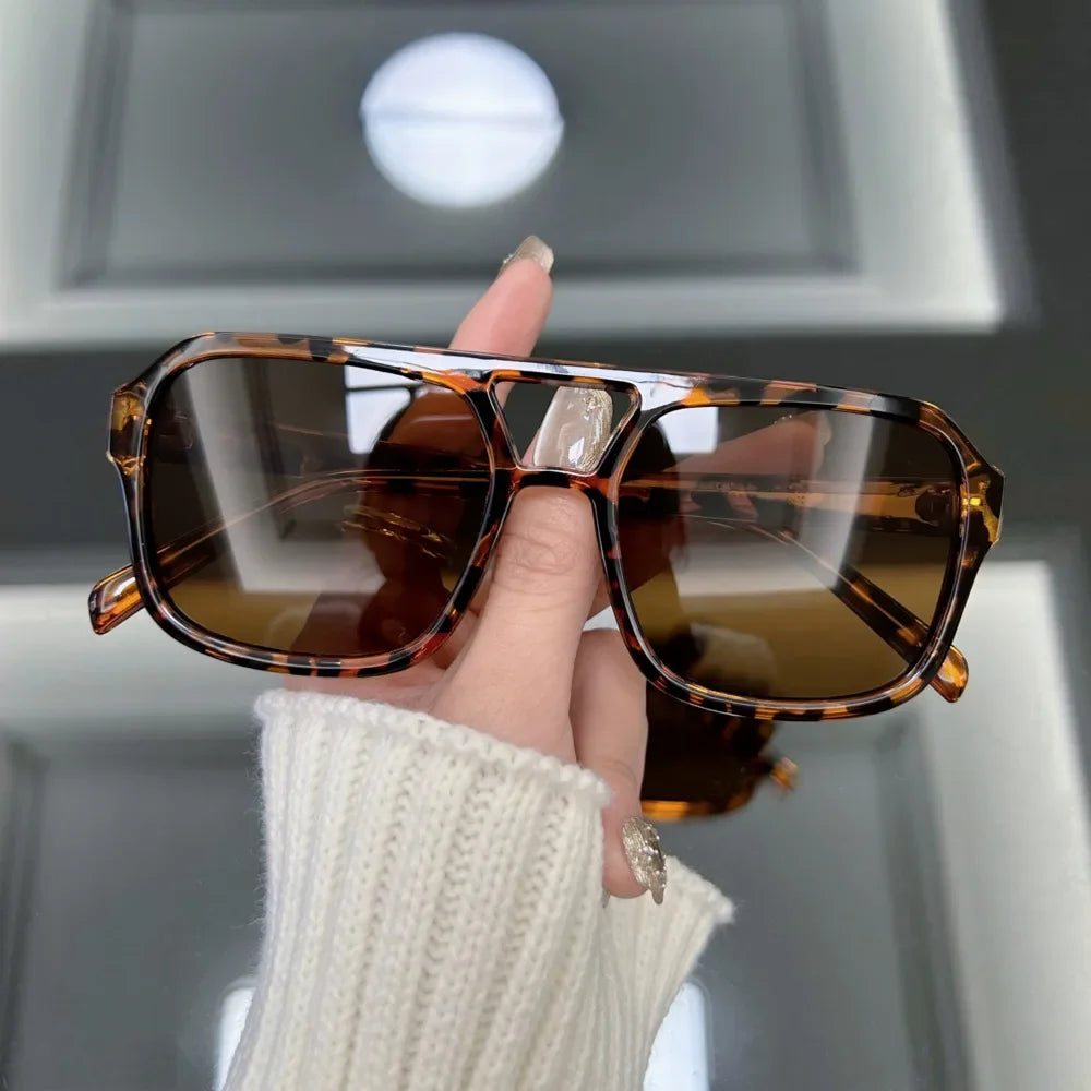 Vintage Square Big Frame Sunglasses
