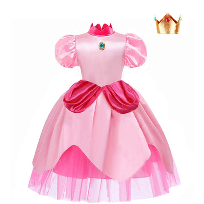 Peach Princess Daisy Cosplay Costume Rosalina Dress