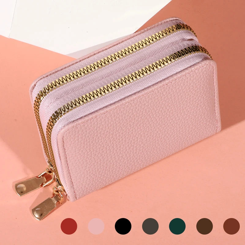 Short Coin Purse With Zipper Wallet