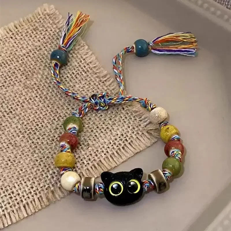 Cute Cartoon Big Eye Cat Luminous Bracelets
