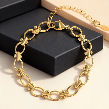 DANA 3Pcs Gold Stainless Steel Bangle Bracelets