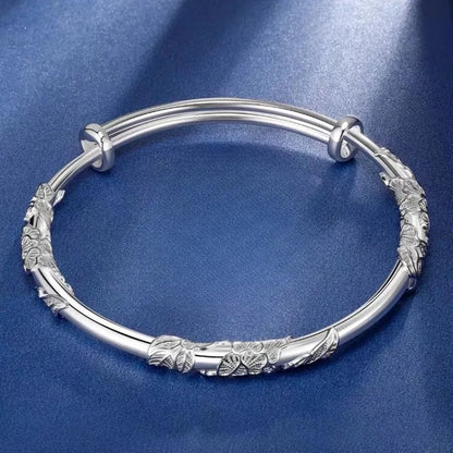 DANA 925 Sterling Silver Full-blown Flowers Bracelet