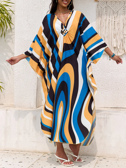 Stylish Caftans Plus Size Beach Cover Up Swimsuit Dresses