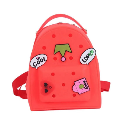 Adjustable Straps Silicone Backpack Waterproof Soft Schoolbags