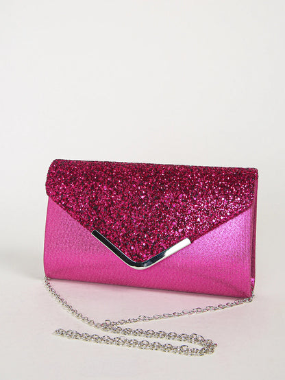 Prom Sequin Clutch Purse chain Shoulder Cross Body Bag