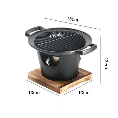 Detachable Japanese Alcohol Stove Korean Portable Non-stick Mini Barbecue Stove