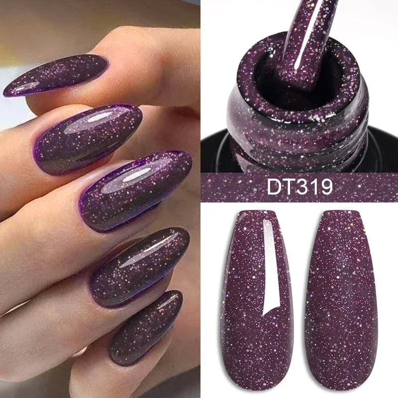 7ml Red Series Gel Nail Polish Glitter