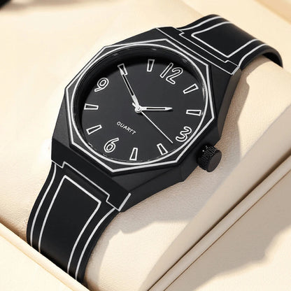 Quartz Soft Silicone Waterproof Comic-book Style Wristwatch