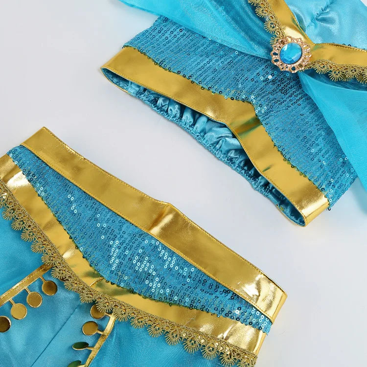 Aladding and the Magic Lamp Jasmine Fairy Costume Cosplay Dress