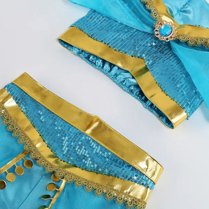 Aladding and the Magic Lamp Jasmine Fairy Costume Cosplay Dress