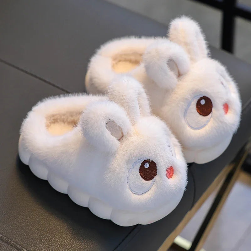Cute Rabbit Cartoon Winter Fluffy Slippers