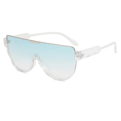 Vintage Semi-round Monoblock  Sunglasses