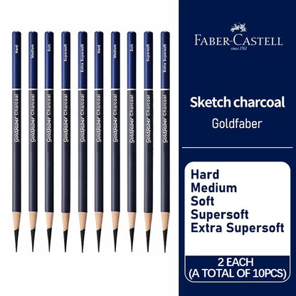 5/10PCS Faber Castell Goldfaber Charcoal Graphite Sketch Set