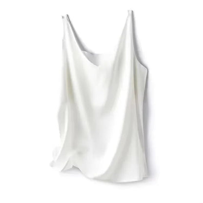 Elegant SILK Satin Sleeveless Blouse