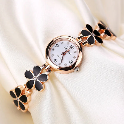 Luxury Colored Diamond Bezel Elegant Bracelet Watches