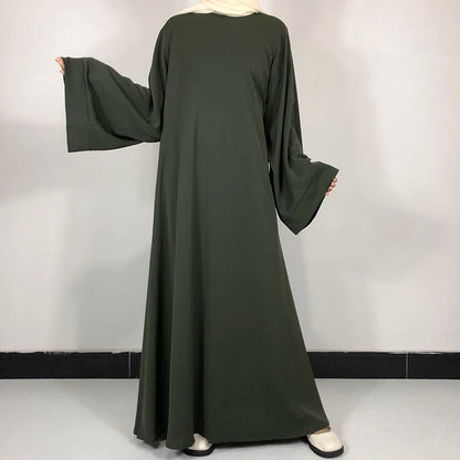 Abaya With Free Belt Muslim Dress