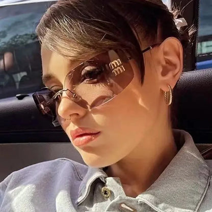 Rimless Luxury Metal High Quality Decoration sunglasses