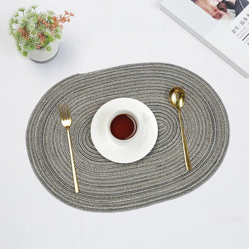 1/4/6/10PCS Dining Tables Natural Woven Oversized Place mats Set