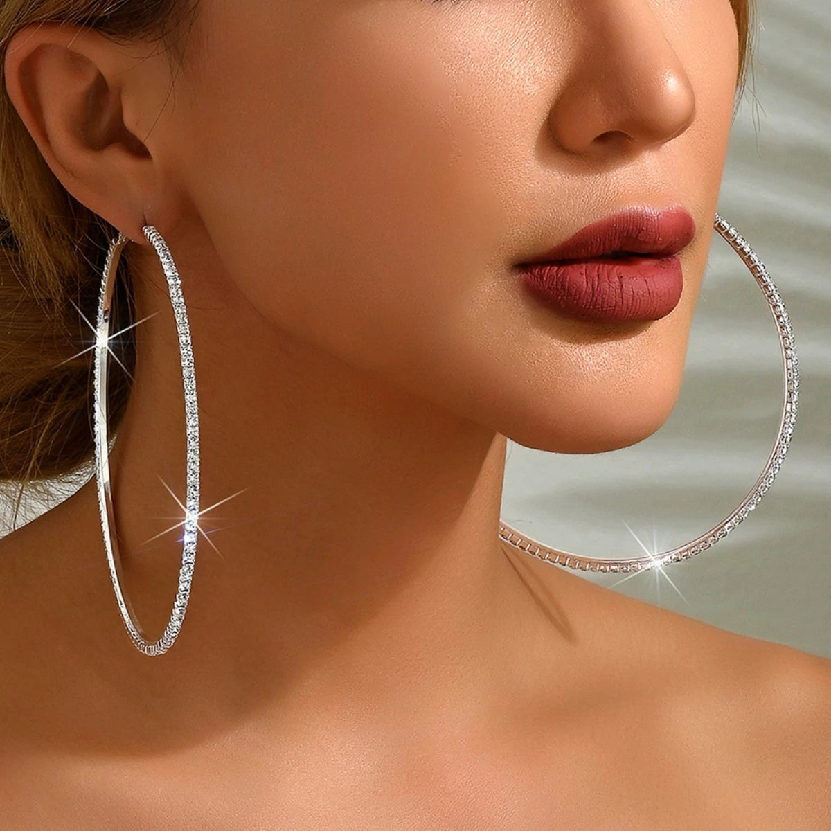 Circle earrings metal earrings