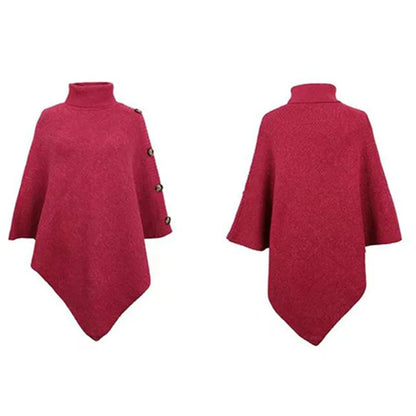 Autumn Winter Turtleneck Loose Pullover Shawl Long Casual Sweater