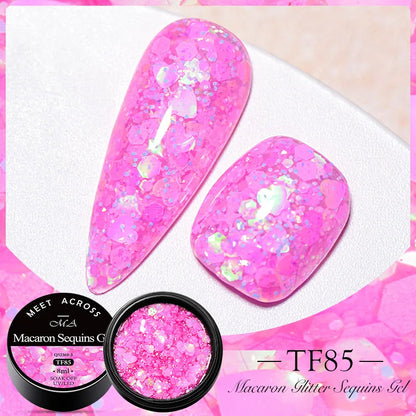 Pink Dried Flower Gel Nail Polish