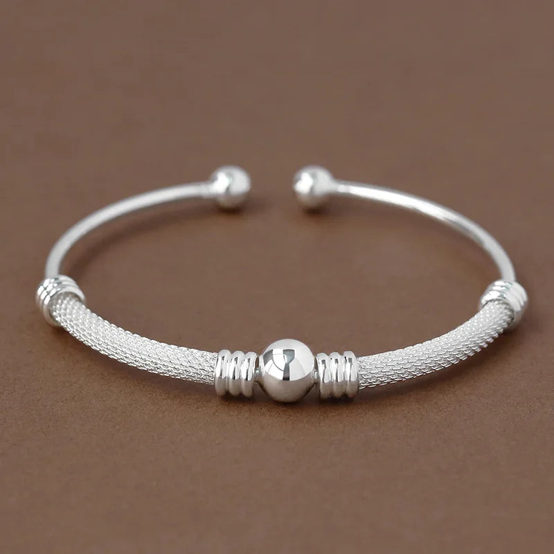 925 Sterling Silver Bangle Bracelet Set