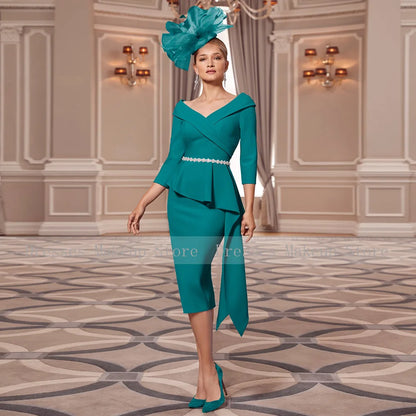 Bride V Neck Off  Shoulder Dress