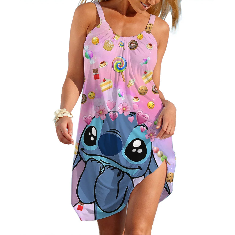 Disney Stitch Sling Sexy Loose Dress
