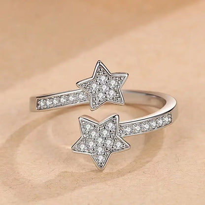 Shiny Zircon Alloy Dutan Gold Classic Ring