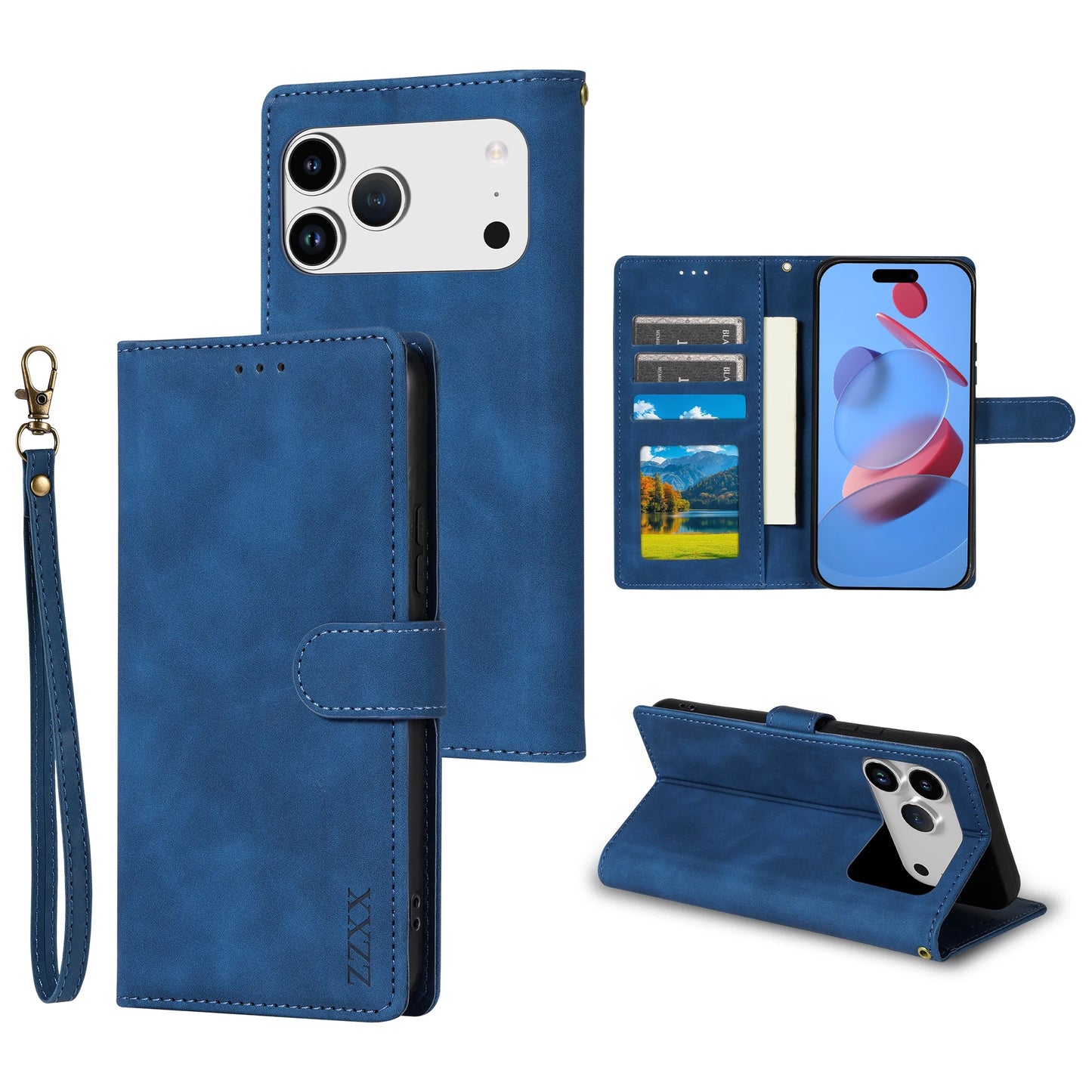 Wallet Skin-friendly With Card Slot Bracket Magnetic Flip Case
