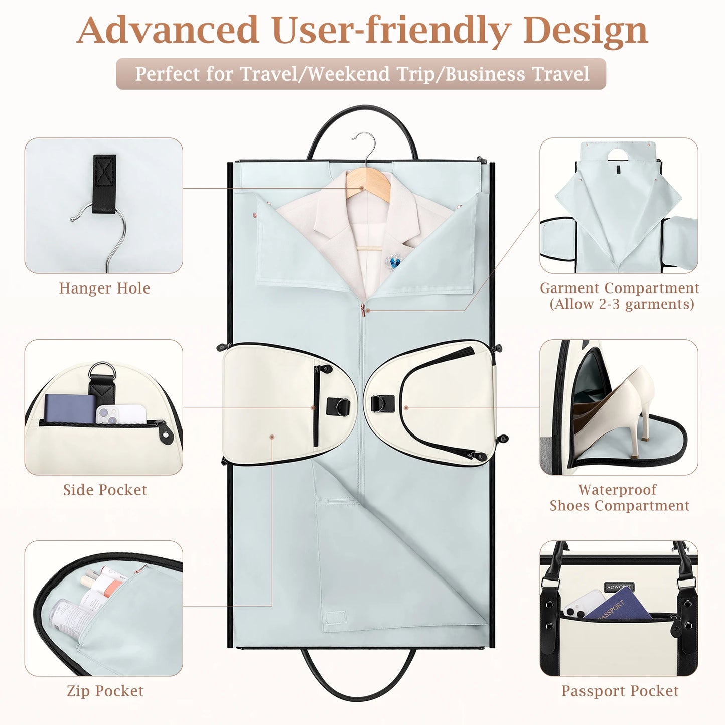 Travel Garment Garment Duffel Bags