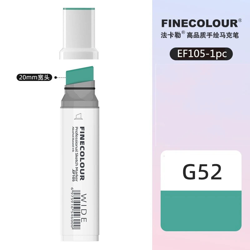 Finecolour 20mm Wide Markers Alcohol Line Sketching Art Markers Pen