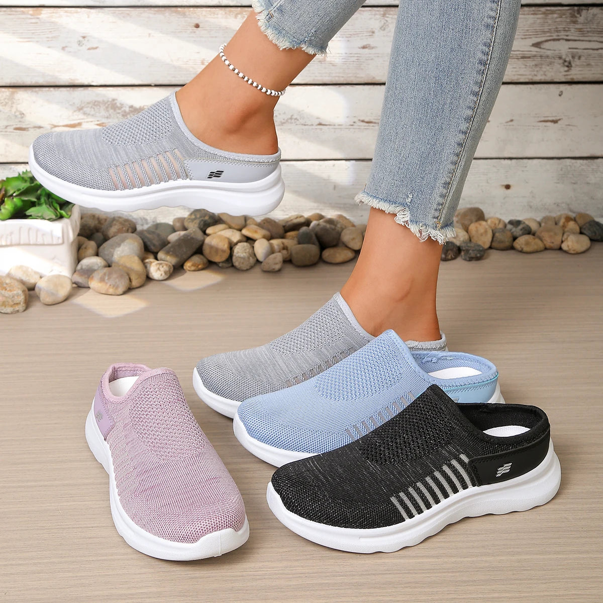 Breathable Youth Style Footwear Stylish Half Sneakers