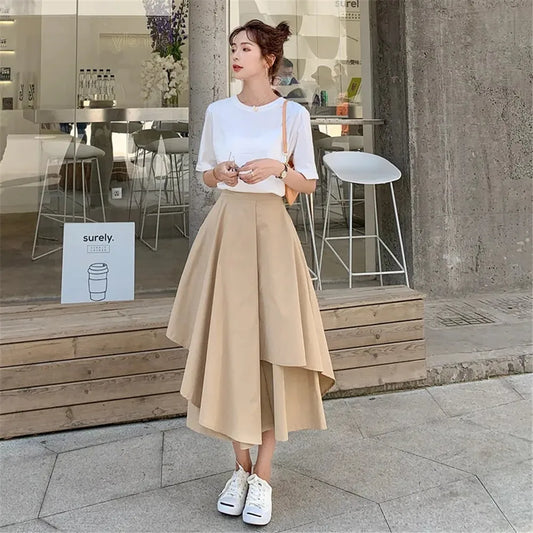 High Waist Korean Elegant Chic Skirts Pants