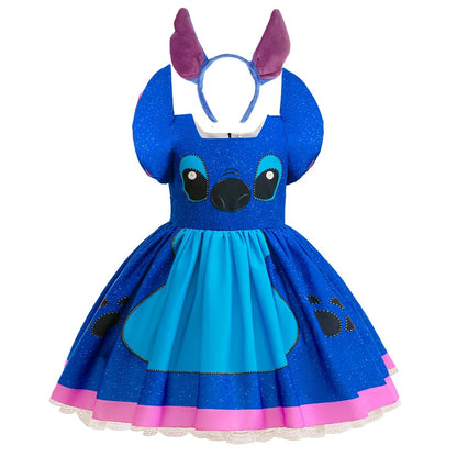 Cartoon Disney Stitch Cosplay Costume Dress