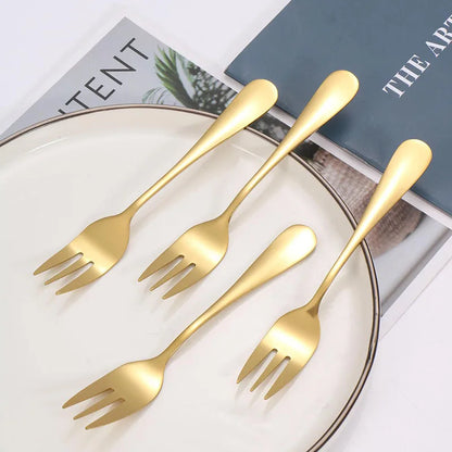 6pcs Stainless steel cutlery fruit forks dessert forks