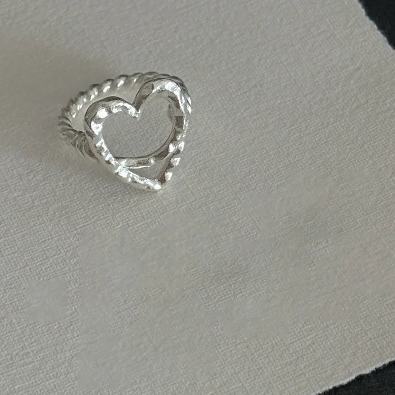 Sam Panda 925 Sterling Silver Simple Vintage Big Ball Ring