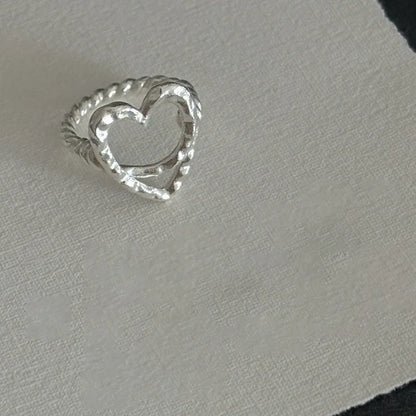 Sam Panda 925 Sterling Silver Simple Vintage Big Ball Ring