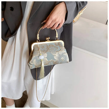 Chinese Style Shoulder Elegant Handbag Retro Small Square Bag