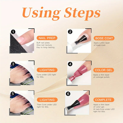 12pcs 8ml Cat Eye Gel Nail Polish Nude Pink Red brown Glitter Gel Polish Set