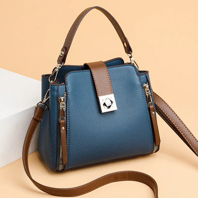 Small Bucket Shoulder Luxury Designer PU Leather Messenger Crossbody Bags