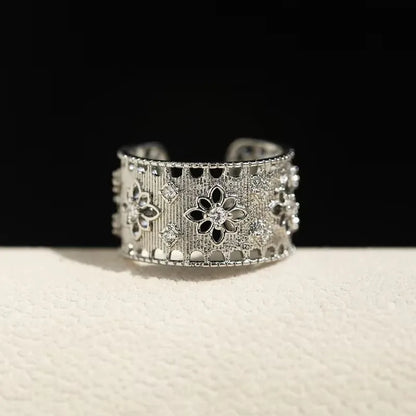 925 Sterling Silver Drip Glaze Butterfly Zircon Rings