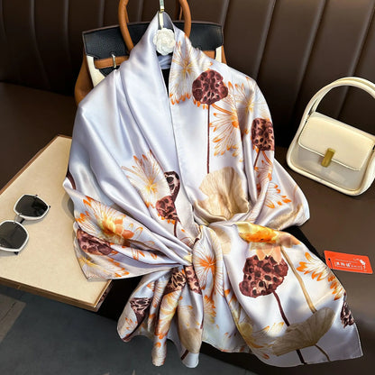 Luxury Silk 180X90CM Long Scarf Popular Silk Headscarf  Shawl