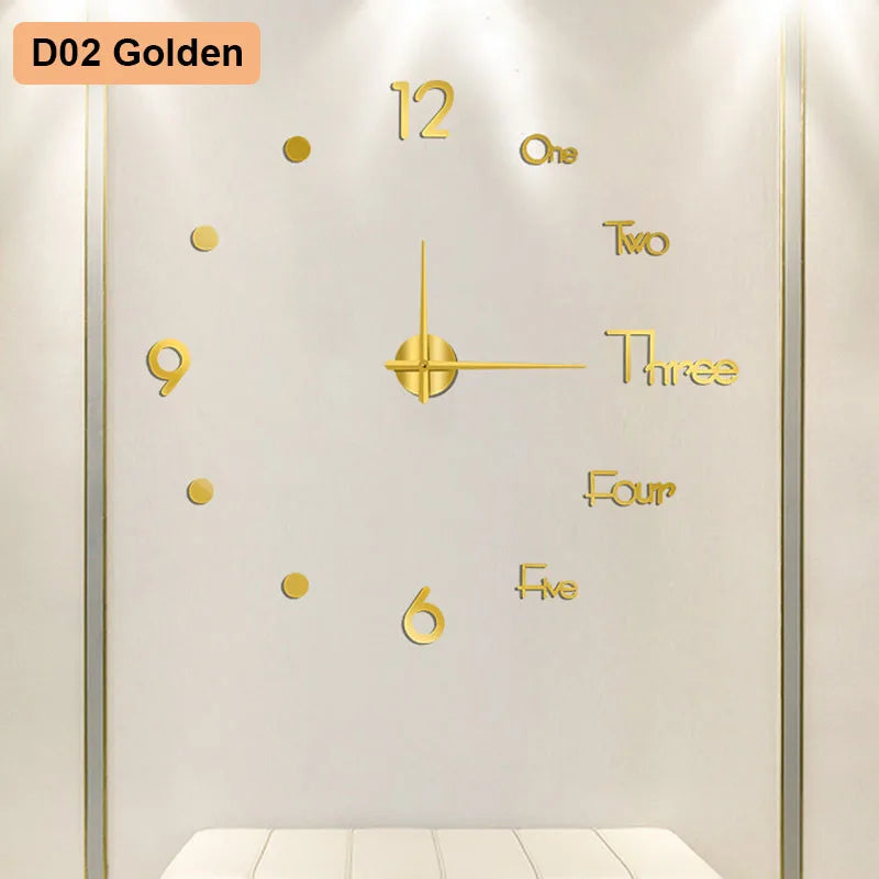 90 To 120cm Large-sized 3D Number Poster Wall Clock