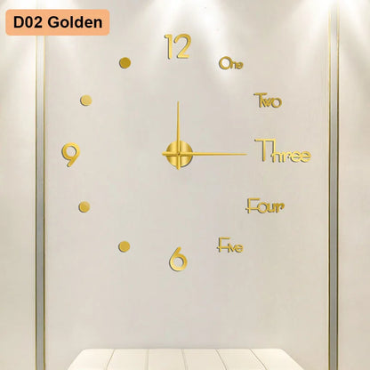 90 To 120cm Large-sized 3D Number Poster Wall Clock