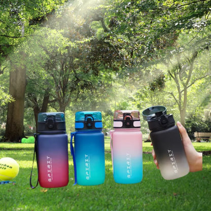 500ml/650ml Gradient Sports Water Bottle with Time Marker