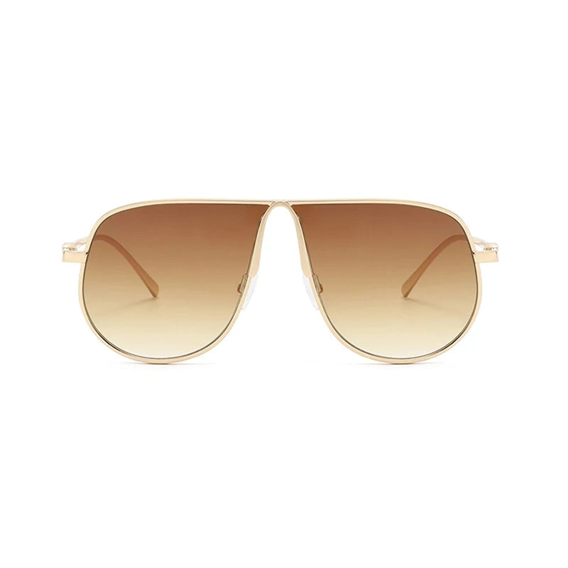Oversize Square Vintage Alloy Gradient Elegant Sunglasses